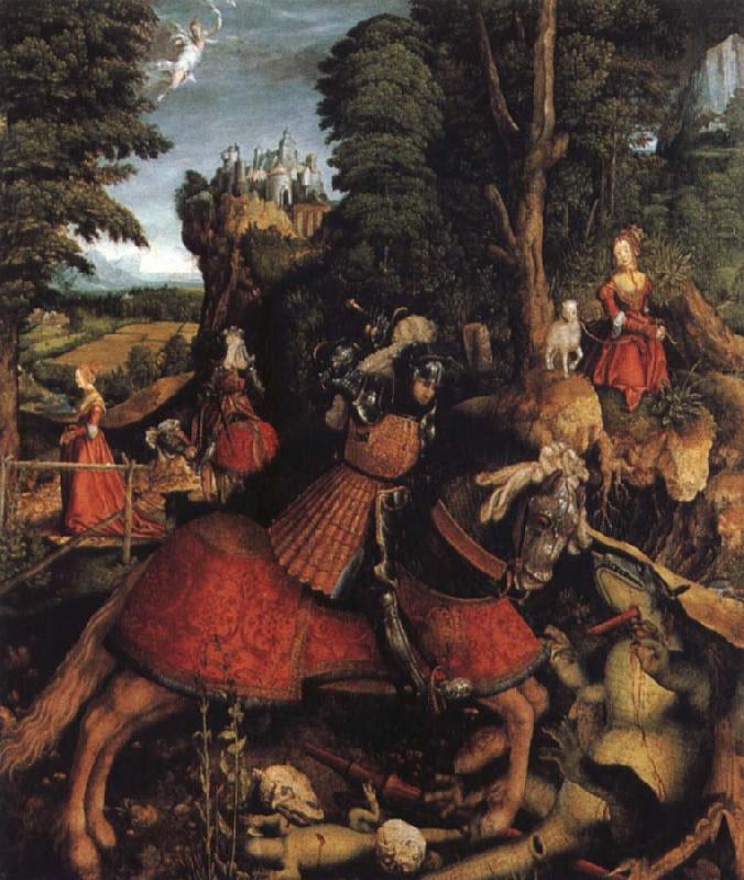 Leonhard Beck St George and the dragon china oil painting image